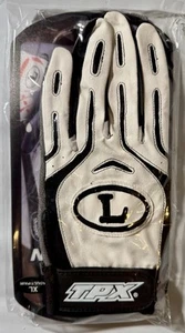 Louisville Slugger Pro Design Series Batting Gloves TPX White/Black Adult XL NEW - Picture 1 of 3