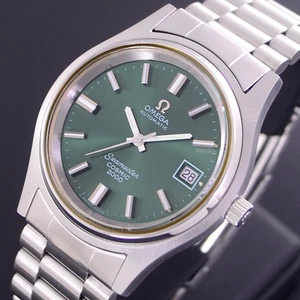 RELOJ PARA HOMBRES OMEGA SEAMASTER COSMIC 2000 AUTOMÁTICO ESFERA ESMERALDA FECHA VINTAGE - Imagen 1 de 10