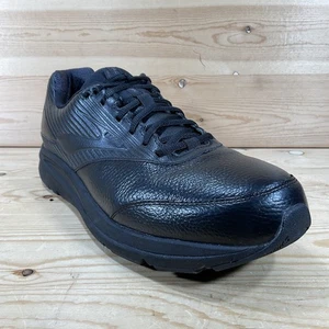Brooks Adiction Walker 2 Shoes Men's 12.5 B NARROW Black Leather 1103181B072 - Picture 1 of 9