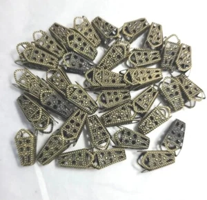 10x16mm Antique Brass Filigree Bead Cap 40pc (shipped from USA) - Picture 1 of 3