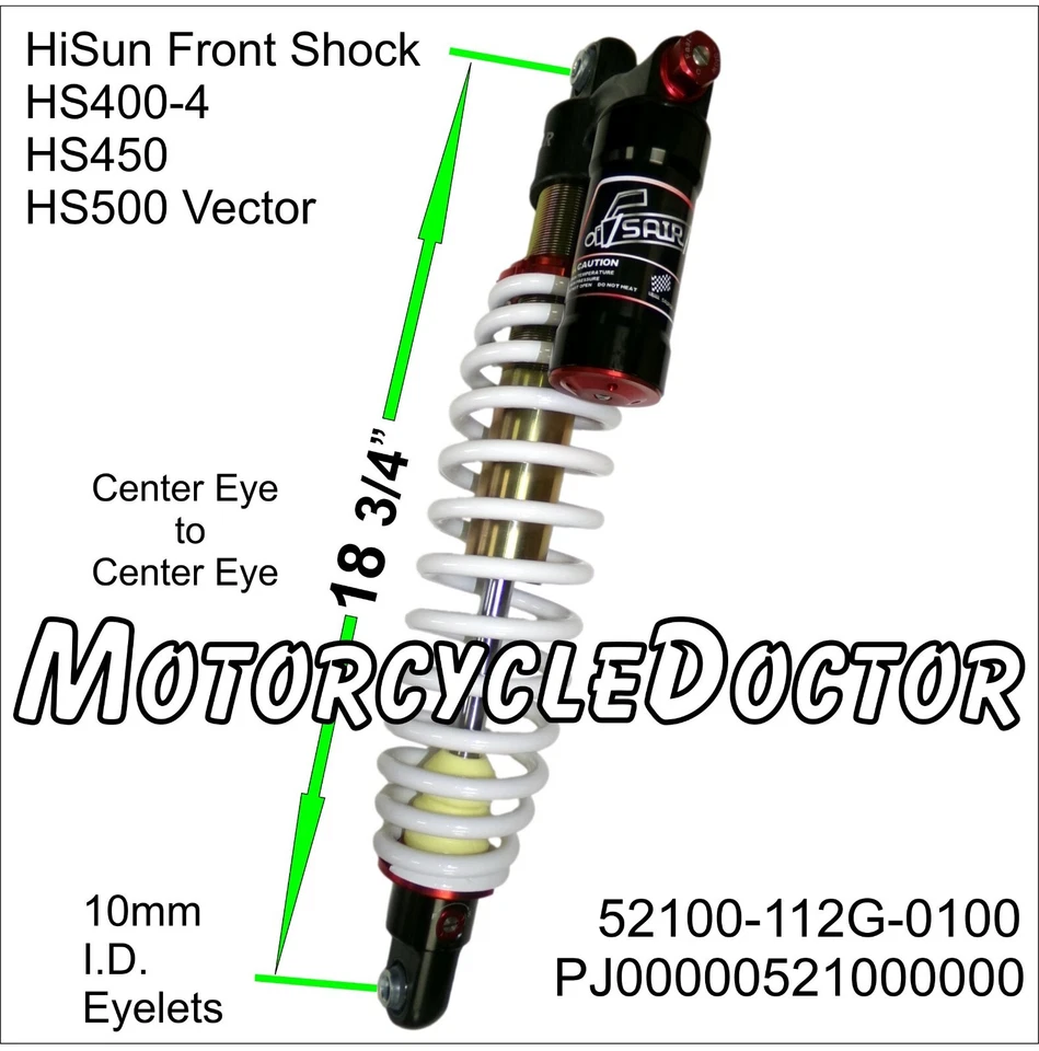 SHOCK,Front,HiSun, Absorber, Air Shock,UTV,400,450,500 Vector, Coleman,Gas Shock - Image 1 of 3