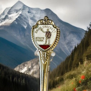 Vintage Souvenir Spoon US Collectible David Crockett State Park RARE - Picture 1 of 4