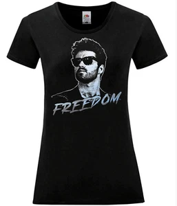 T-shirt George Michael Freedom Lady fit - Nera - Foto 1 di 1