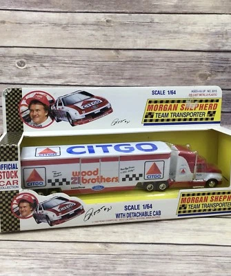 Road Champs Morgan Shepherd Team Transporter 1992 1:64 NASCAR Stock Car - Image 1 of 4