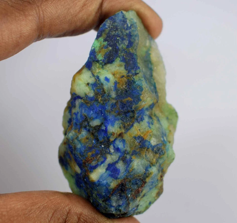 Azurita natural malaquita 186,45 quilates piedras preciosas curación áspera colección espécimen Foto 1 de 4