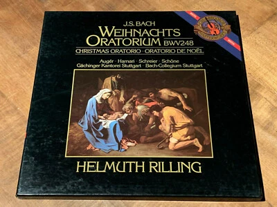 Bach Christmas Oratatorio HELMUTH RILLING JULIA HAMARI CBS 3LP BOX NM Like New - Image 1 of 4