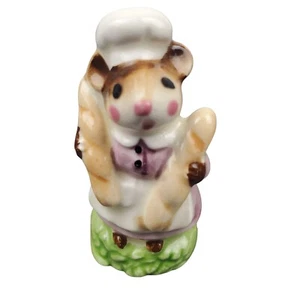 Vintage George Good Japan Bread Baker Chef Girl Mouse Figurine 2" - Picture 1 of 10