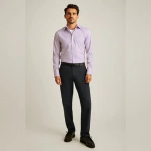 Bonobos Weekday Warrior Dress Shirt Lavender Micro Houndstooth Men's Size 16/34 - Picture 1 of 8
