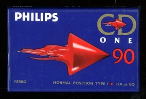 K7 CASSETTE VIERGE ★ PHILIPS CD ONE 90 FERRO NORMAL POSITION ★ SEALED NEUF - Photo 1/2