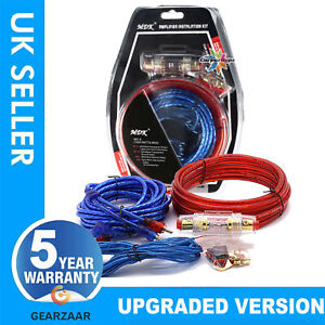 1500W Car Audio 8 Gauge Cable Kit Amp Amplifier Install RCA Subwoofer Sub Wiring