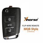 Xhorse For Mqb Style Wire Remote Flip Key 3 Buttons Xkmqb1en For Vvdi Key Tool