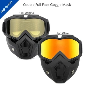 Couple Full Face Goggles Cyclist Motorbiker Riders Mask | Outdoor Facemask - Picture 1 of 7