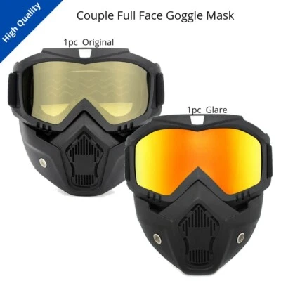 Couple Full Face Goggles Cyclist Motorbiker Riders Mask | Outdoor Facemask - Image 1 of 4