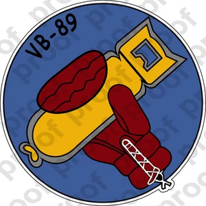 AUFKLEBER USN VB 89 BOMBENGESCHWADER - Bild 1 von 2