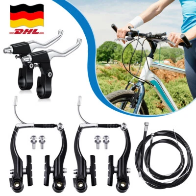 Komplett Set Fahrrad V-Brake Satz V-Bremse Vorne Hinten Bremsenset für MTB BMX - Bild 1 von 4