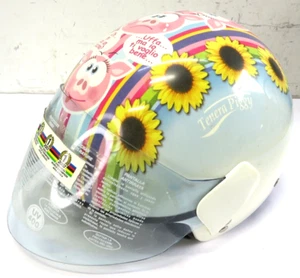 Nolan N30 Tenera Piggy Helmet 396173 Large UV 400 Visor Pig Rainbow sunflower - Picture 1 of 18