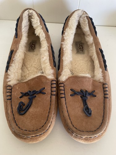 UGG 1005531# Mocassino donna Australia Brett ciabatte scamosciate marrone taglia US 8