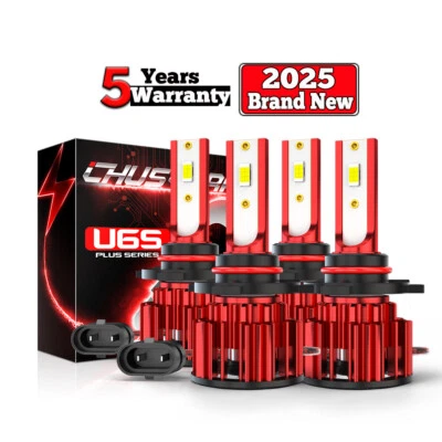 Комбинированный комплект светодиодных фар дальнего/ближнего света для Acura EL 2004-2005 4 шт 9005+9006 - Изображение 1 из 4