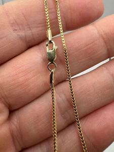 Cadena cuello Franco eslabones redondos sólidos de oro amarillo de 9 quilates de 1,2 mm 20 pulgadas/50 cm (GFR40) - Imagen 1 de 4