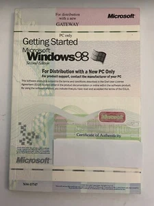 Windows 98 2nd Edition for  PC  Getting Started guide - Gateway with Product Key - Picture 1 of 2