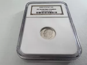2005-S CLAD ROOSEVELT DIME NGC PF70 U.C. "BROWN LABEL "TOP POP" - Picture 1 of 4
