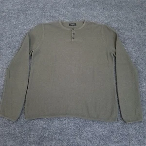 Zara Man Size Medium Textured Knit Sweater Olive Green 1/4 Button Lightweight - Picture 1 of 11