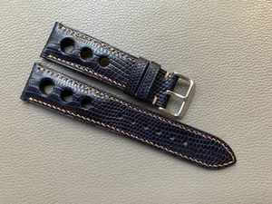 Genuine Real Lizard skin leather watch strap band 10...17 18 19 20 21 22 23 26mm - Picture 1 of 12
