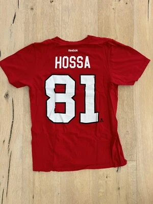 Marian Hossa Chicago Blackhawks Shirt 2013 Stanley Cup Champions Size M Reebok - Image 1 of 4