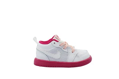[554721-118] Air Jordan 1 Retro Baja Flexibilidad Niños Pequeños TD Blanco/Voltaje Cereza-Rosa Foto 1 de 4