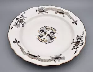 Meissen Porzellan Brotteller Teller, schwarzer Hofdrache vergoldet, Handmalerei - Bild 1 von 7