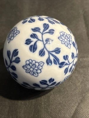 Синий и белый декоративный фарфоровый ковер мяч - Изображение 1 из 4