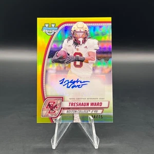 Treshaun Ward 2024 Bowman U Chrome #PA-TWA Yellow Refractor Prospect Auto /75 - Picture 1 of 2