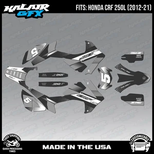 Kit Gráficos para HONDA CRF250L 2012-2021 Turbo - Gris - Imagen 1 de 4