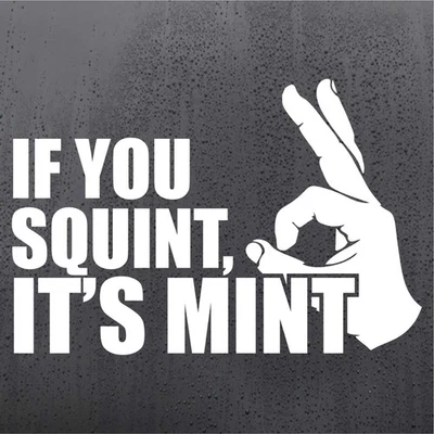 If you squint it's mint vinyl sticker funny car van decal window stickers jdm