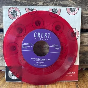 JACK LEWIS: Dilly Dally Sally / You Know How CREST Red 7" 45 RPM NM ROCKABILLY - Bild 1 von 8
