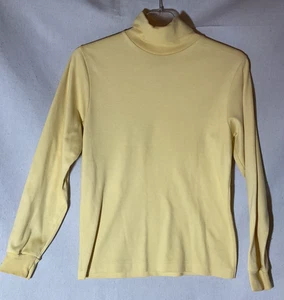 L.L. Bean Women's Turtleneck Top Size Small yellow - Picture 1 of 4