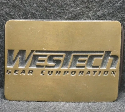 XC17141 VINTAGE AÑOS 70 *WESTECH GEAR CORPORATION* ANUNCIO HEBILLA DE CINTURÓN PARA HOMBRE Foto 1 de 2