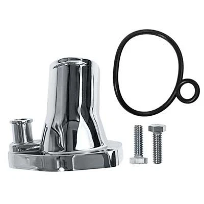 Ford Mustang 1964-73; 260/289/302/351W; carcasa termostato cromada; Foto 1 de 1