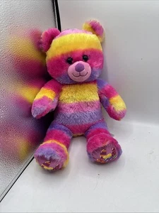 Build-A-Bear Teddy Bear – Pink Yellow Purple Plush – Soft Stuffed Animal – 16” – - Picture 1 of 4