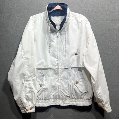Vintage 90s Apple brand With Logo Windbreaker jacket White See Pics - Image 1 of 4