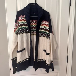 American Eagle Alpaka Wollmischung Strickjacke Pullover Fair Isle Nordic Größe XLARGE - Bild 1 von 6