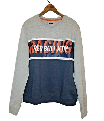KTM RED BULL RACING CREW SWEATSHIRT BLUE GRAY LOGO PULL OVER SMALL 21" x 27" - Image 1 of 4