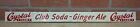 CRYSTAL CLUB Club Soda Ginger Ale Old Door Push Store Display Rack Ad Sign