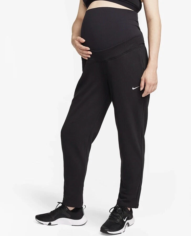 NWT Nike Women' s Maternity One French Terry Pants Black Swatpants Large L - Image 1 of 3