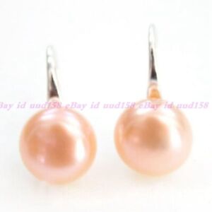 7-8mm-11-12mm Natural Freshwater Pearl 925 Silver Hook Dangle Earrings AAA