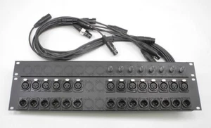 Panel w/22 Male & Female XLR's, 8 Trimpots, Cable w/8 Male, Female XLR's. UP - Picture 1 of 2