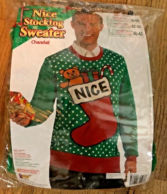 Bonito Suéter Medias Feo Navidad Adulto Talla Grande L Foto 1 de 2