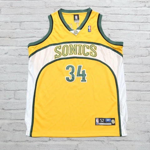 Vintage Seattle Sonics Ray Allen Basketball Jersey Authentic Sewn Supersonics Cover