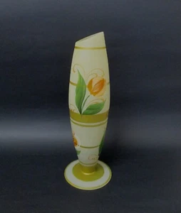 ✅ VASO ARTISTICO EPOCA 1960 IN VETRO DIPINTO VETRI D'ARTE ANTIQUE - 1058 - Picture 1 of 8