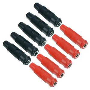 10pcs Red + Black 4mm Banana Socket Test Connector 10A SCI R8-107 - Picture 1 of 1